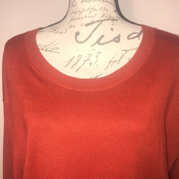 New Directions knit sweater with sheer undershirt - Picture 2 of 8